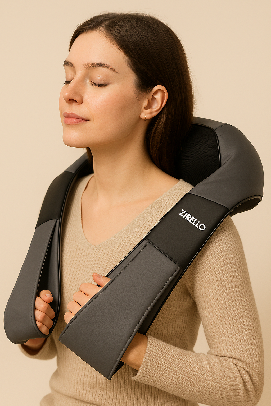 Zirello Neck and Back Massager with Soothing Heat, Masgre Electric Deep Tissue 3D Kneading Massage Pillow for Shoulder, Leg, Body Muscle Pain Relief, Home, Office, and Car Use